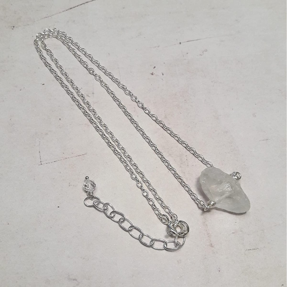 Collier Cristal de Roche Argent 925 - vue 3