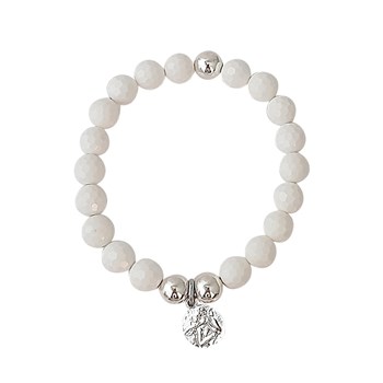 Bracelet perles corail blanc Serenity