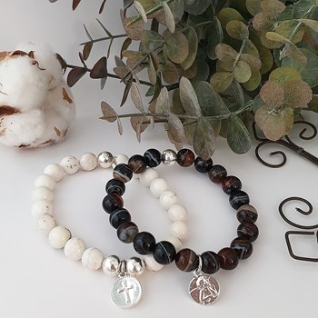 Serenity zebra agaat armband
