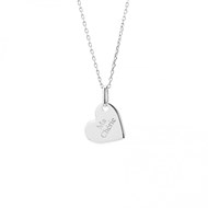 Collier petit coeur argent 925 enfant - gravure MA CHÉRIE