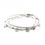 Bracelet Flowerforzoé Féérique Blanc ligne argent T1