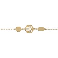 Bracelet Brillaxis or 18 carats motifs géométriques