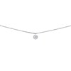 Collier Brillaxis or blanc 18 carats solitaire oxyde - vue V2