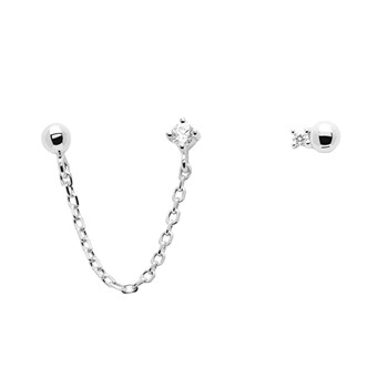 Boucles d'oreilles asymétriques PDPaola Musketeer Collection Ultra Basics