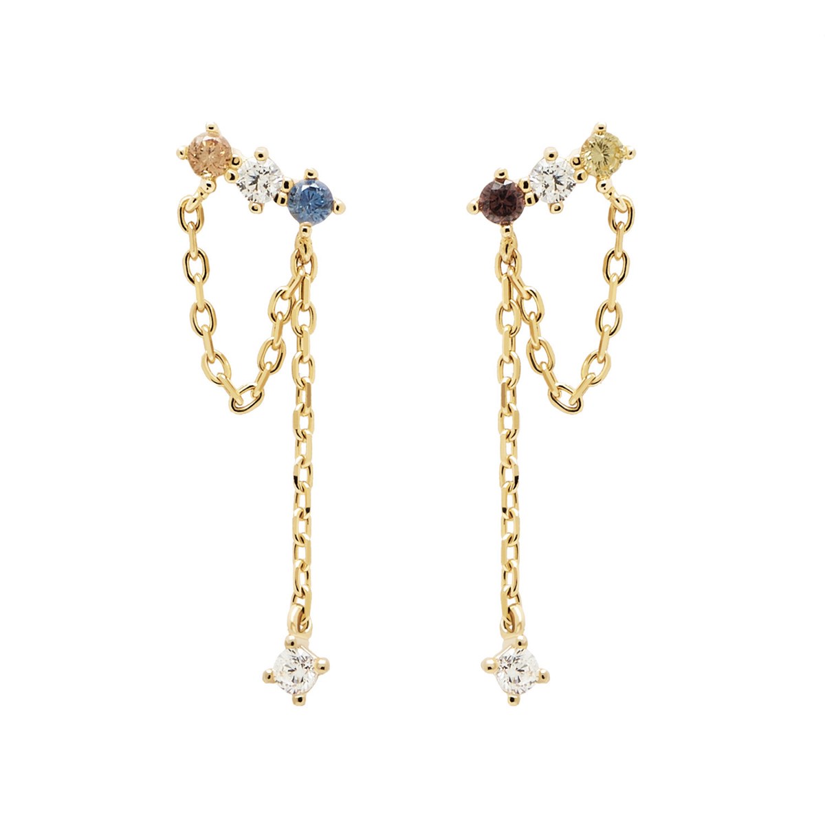 Boucles d'Oreilles PDPaola Mana plaqué or
Collection FIVE