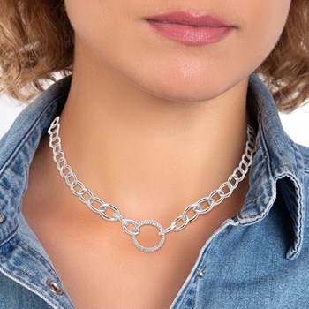 SC Kristallen halsketting met fonkelende kristallen