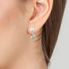 Boucles d'oreilles coeurs SC Crystal ornées de Cristaux scintillants - vue V2