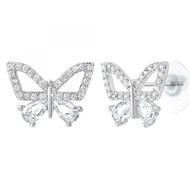 Boucles d'oreilles papillon SC Crystal ornées de Zirconium