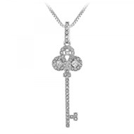 Collier clé SC Crystal orné de Zirconium