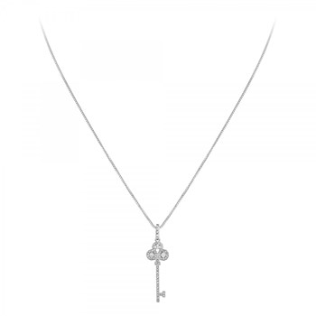 SC Crystal key necklace adorned with Zirconium