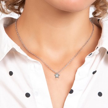 SC Crystal star necklace adorned with Zirconium