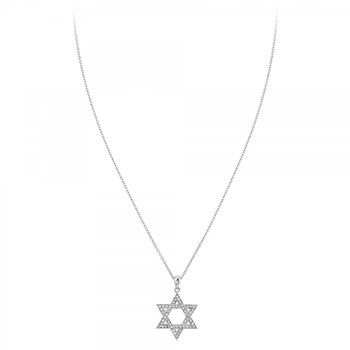 SC Crystal star of David necklace adorned with Zirconium