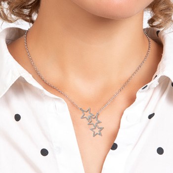 SC Crystal star necklace adorned with Zirconium