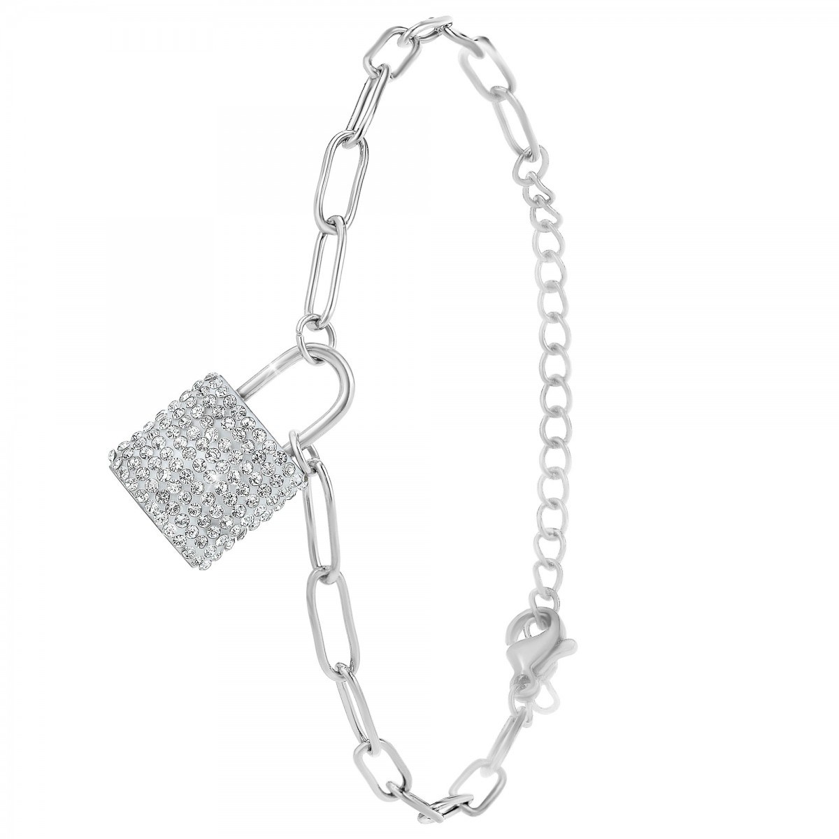 Bracelet cadenas SC Crystal orné de Cristaux scintillants