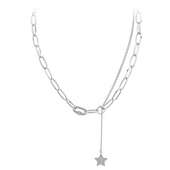SC Crystal necklace adorned with Zirconium
