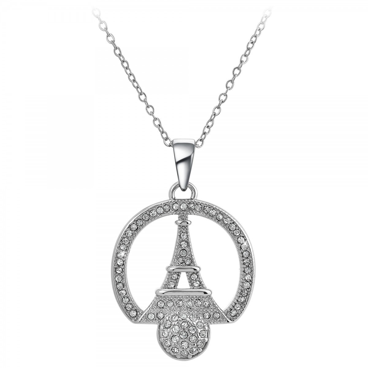 Collier Tour Eiffel SC Crystal orné de Cristaux scintillants