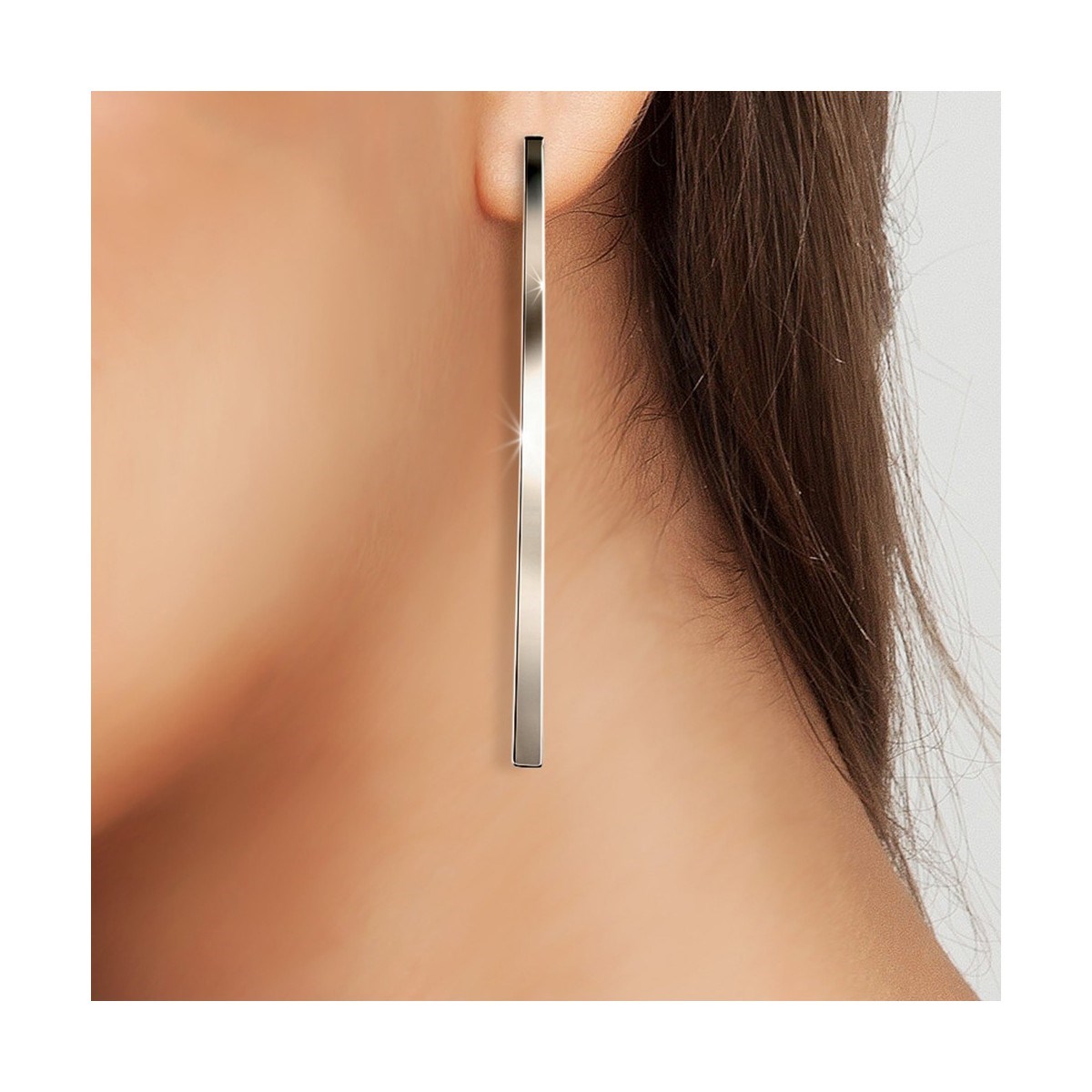 Boucles d'oreilles en acier par SC Bohème - vue 2