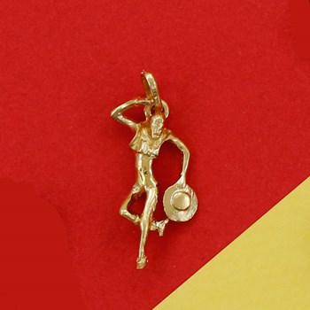 Pendentif danseur de flamenco - Plaqué or
