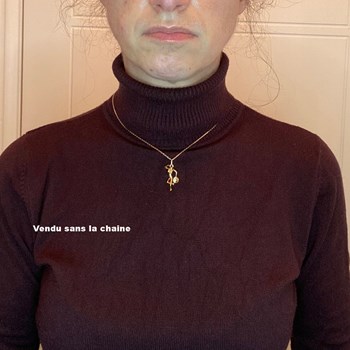 Pendentif danseur de flamenco - Plaqué or