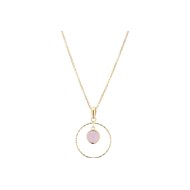 Pendentif + chaîne Taj Mahal en argent 925, dorure or 18K, rose, 4.3g