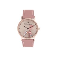 Montre Lulu Castagnette en Cuir Fille Rose