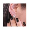Boucles d'oreilles Rings - Argenté et Cristal - vue V2