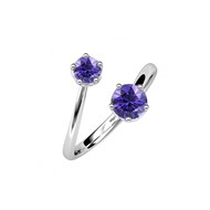 Bague Birth Stone  - Argenté et Violet