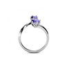 Bague Birth Stone  - Argenté et Violet - vue V3