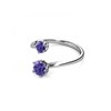 Bague Birth Stone  - Argenté et Violet - vue V4