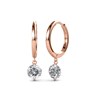 Boucles d'oreilles Grace - Or Rosé et Cristal - vue V1