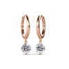 Boucles d'oreilles Grace - Or Rosé et Cristal - vue V2