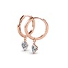 Boucles d'oreilles Grace - Or Rosé et Cristal - vue V3