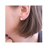 Boucles d'oreilles Full Moon Pearl - Or Rosé et Cristal - vue V2