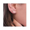 Boucles d'oreilles Full Moon Pearl - Argenté et Cristal - vue V2