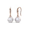 Boucles d'oreilles Pearl Hook - Or Rosé et Blanc - vue V1