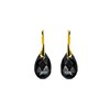 Boucles d'oreilles Teardrop Hook - Doré et noir - vue V3