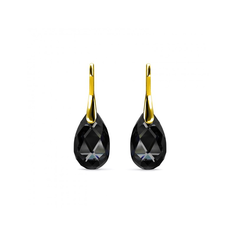 Boucles d'oreilles Teardrop Hook - Doré et noir - vue 3