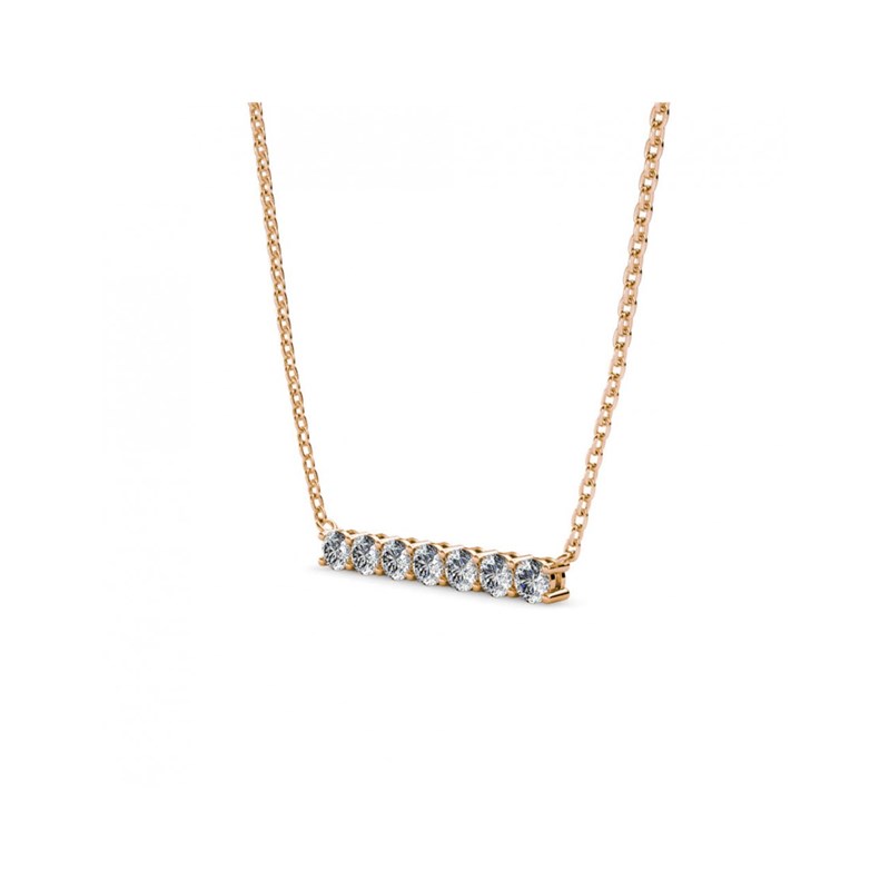 Collier Myriad Birthe Stone - Or Rosé et Cristal - vue 3