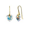 Boucles d'oreilles Crystaline Heart - Doré et Blanc brillant - vue V1