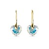 Boucles d'oreilles Crystaline Heart - Doré et Blanc brillant - vue V2