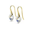 Boucles d'oreilles Crystaline Heart - Doré et Blanc brillant - vue V3