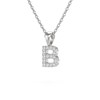 Collier Pendentif ADEN Lettre B Diamant Chaine Argent 925 incluse 0.72grs - vue V3