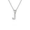 Collier Pendentif ADEN Lettre J Diamant Chaine Argent 925 incluse 0.72grs - vue V3