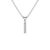 Collier Pendentif ADEN Lettre I Or 750 Blanc Diamant Chaine Or 750 incluse 0.72grs - vue V1