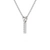 Collier Pendentif ADEN Lettre I Or 750 Blanc Diamant Chaine Or 750 incluse 0.72grs - vue V3