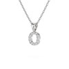 Collier Pendentif ADEN Lettre O Or 750 Blanc Diamant Chaine Or 750 incluse 0.72grs - vue V3
