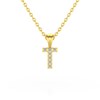 Collier Pendentif ADEN Lettre T Or 750 Jaune Diamant Chaine Or 750 incluse 0.72grs - vue V1