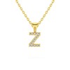 Collier Pendentif ADEN Lettre Z Or 750 Jaune Diamant Chaine Or 750 incluse 0.72grs - vue V1