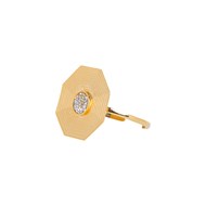 Bracelet ajustable en plaqué or orné de cristaux blanc - Bijou de créateur