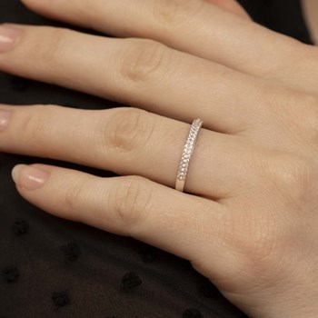 Bague 'Étincelle' Or blanc